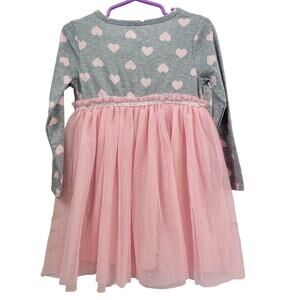Wonder Nation Pink and Gray Hearts Tutu Dress‎ Size 3T